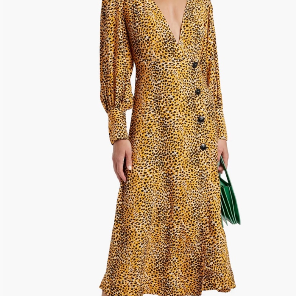 NWT: Leopard Print V-Neck Dress